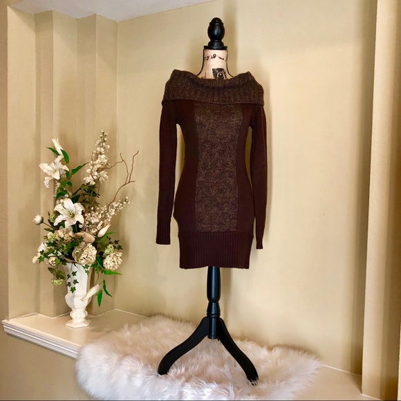 ~Charming Charlie~ brown sweater dress - Picture 2 of 4